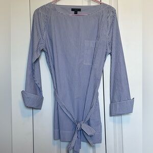 J Crew boat neck pinstripe top